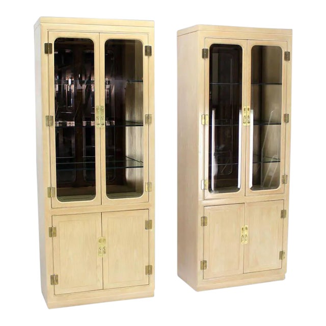 Mid-Century Modern John Stuart Tall Display Cabinets- a Pair For Sale