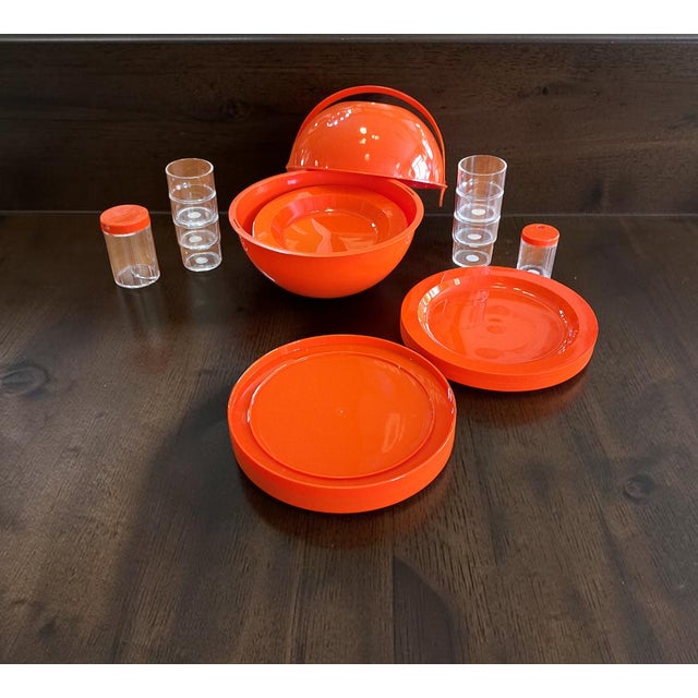 Mid-Century Modern Pic Boll Picnic Set by Carlo Viglino for Guzzini, Italy, 1960s For Sale - Image 3 of 10