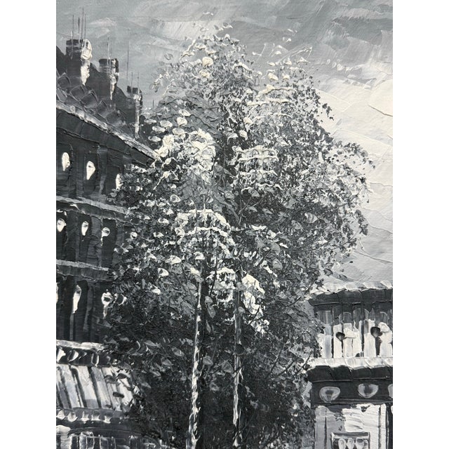 Late 20th Century Late 20th Century Caroline Burnett "Arc De Triomphe" Original Oil Painting, Framed For Sale - Image 5 of 12