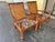 Brown Vintage Colonial Mission Style Modern Upholstered Wood & Cane Back Chairs With Pillows - 6 For Sale - Image 8 of 10