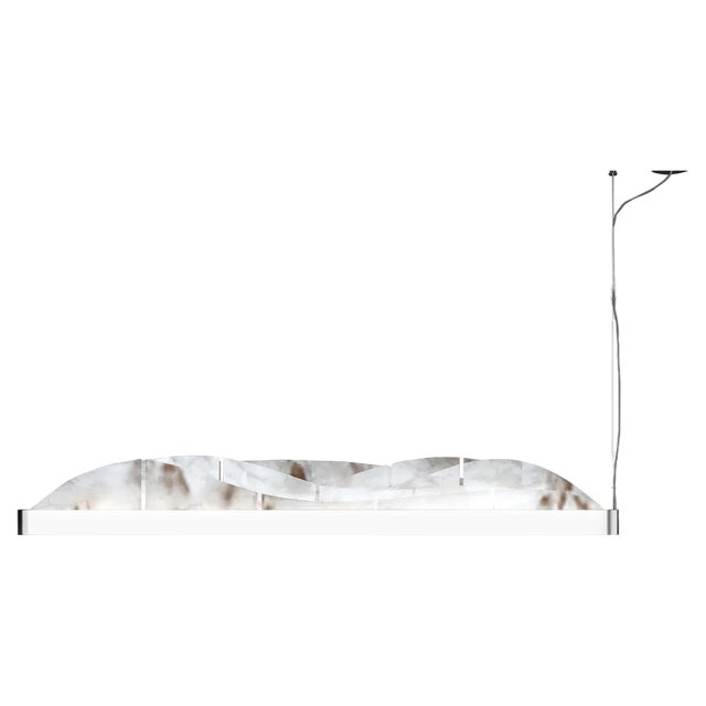 Giapeto Shiny Silver Metal Pendant Lamp by Alabastro Italiano For Sale