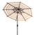 Athens 9Ft Double Top Crank Umbrella, Beige With White Understripe For Sale