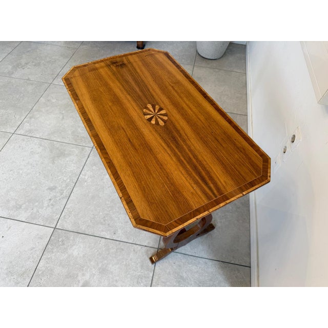Late Biedermeier Table in Walnut For Sale - Image 9 of 10