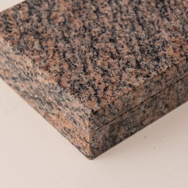 Stone Vintage Italian Juparana Colombo Stone Box, 1960 For Sale - Image 7 of 9