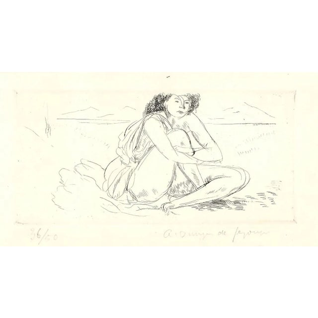 Nu Accroupi - Original Etching by Dunoyer de Segonzac - 1930 1930 For Sale