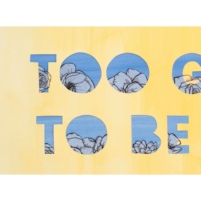 Too Good To Be True, 2021 Gouache, ink, vellum, and watercolor paper 18 x 24 inches The TEXT II Series riffs on the Text...