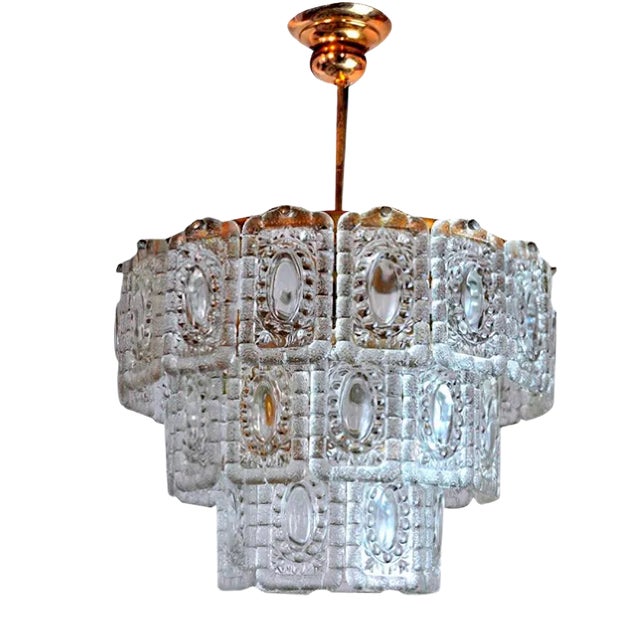 3-Tier Chandelier from Kinkeldey, Germany, 1970s For Sale