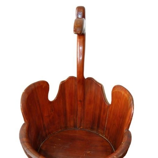 Wood Buddhist Asian Bird Effigy Wood Bucket Tub Basin Japanese Crane Late 19th Century For Sale - Image 7 of 9