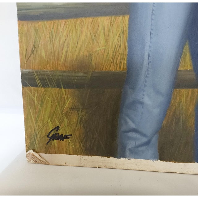 Original Harlequin Romance Book Cover Art, Illustration, Painting Signed Graf For Sale - Image 4 of 5