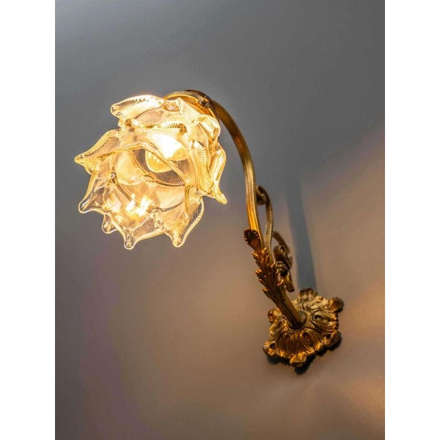 Metal Gilded Bronze Wall Sconce For Sale - Image 7 of 7