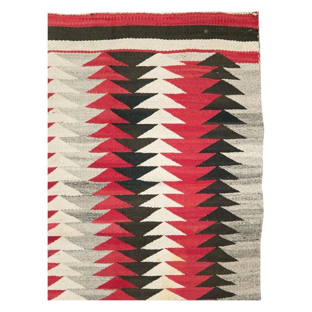 Tribal Galerie Shabab Collection Tribal Mid-20th Century Handmade American Flatweave Navajo Throw Rug For Sale - Image 3 of 9