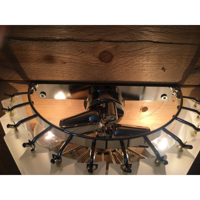 Early 21st Century Triedro Sandblasted Murano Glass Wall Sconce For Sale - Image 5 of 7