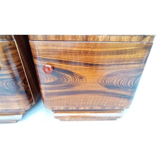 Art Deco Bedside Tables by Jindrich Halabala for Up Závody, 1940s, Set of 2 For Sale - Image 10 of 18