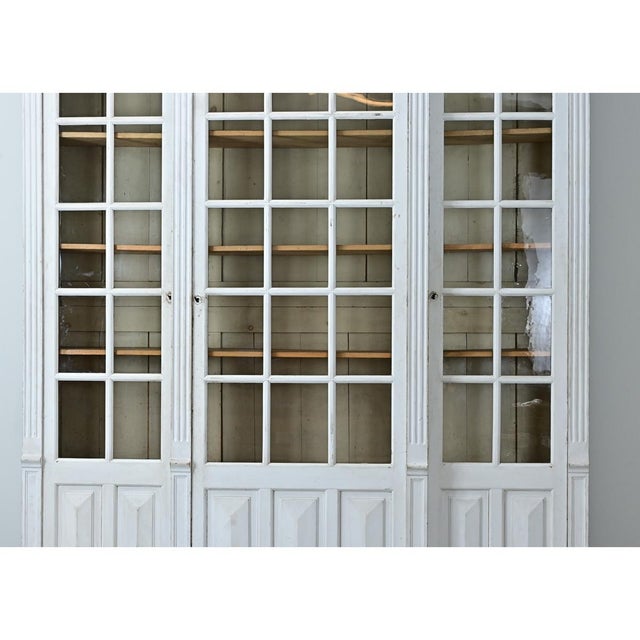 French 19th Century Painted Pine Bibliotheque For Sale - Image 15 of 18
