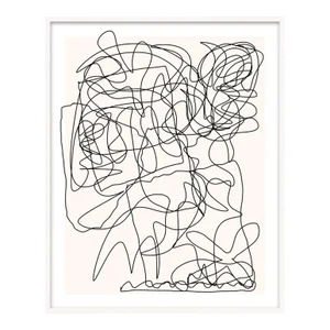 "Dream Sequence No. 12" Black and White Line Drawing | 24" X 30"