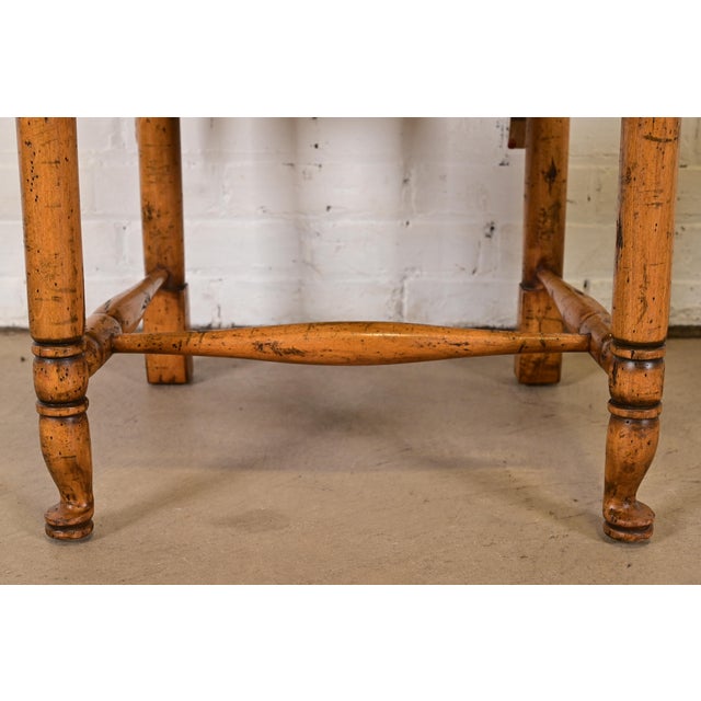 Guy Chaddock English Country Rustic Carved Maple Ladder Back Dining Chairs, Set of Four For Sale - Image 9 of 12