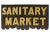1940s 1940s Vintage Wood Sanitary Market Sign For Sale - Image 5 of 5