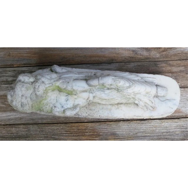 Antique Marble Reclined Kwan Yin Buddha Statue For Sale - Image 10 of 13