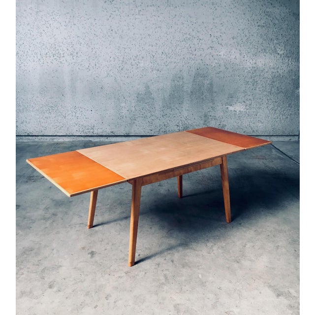MCM Dutch Design Extendable Dining Table attributed to Cor Alons for Gouda Den Boer, 1950s For Sale - Image 4 of 18