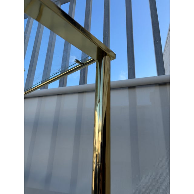 Mid Century Modern Hollywood Regency Brass Etagere in the Milo Baughman Manner. Circa 1970s For Sale - Image 14 of 18