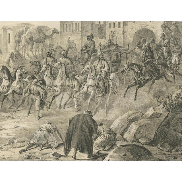 Mid 19th Century Heinrich von Mayr, Procession of Mehmed Ali Pasha on the Nile, 1846, Steel Engraving For Sale - Image 5 of 10