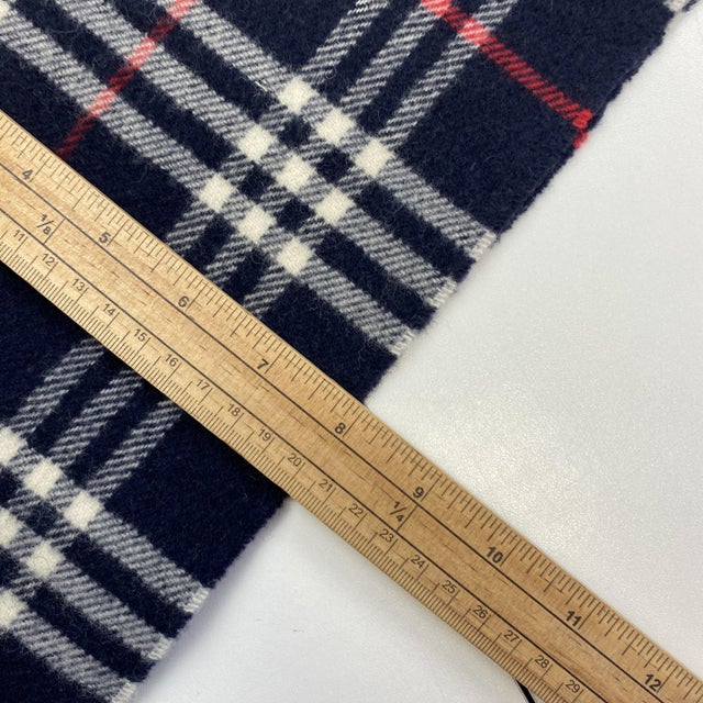 Burberry Burberry Children Dark Blue Merino Wool & Cashmere Small Scarf For Sale - Image 4 of 8