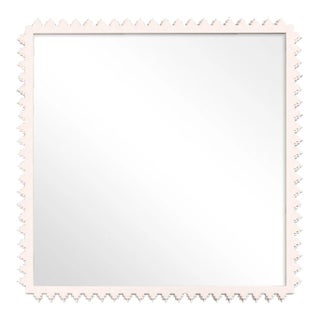 Fleur Home Carnival Muses Square Mirror in Frosted Petal, 47.5x47.5 For Sale