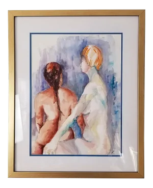 Marcia Walpert " Women Meditating " Figurative Watercolor Painting