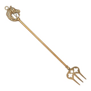 Antique Equestrian Open Fire Toasting Fork For Sale