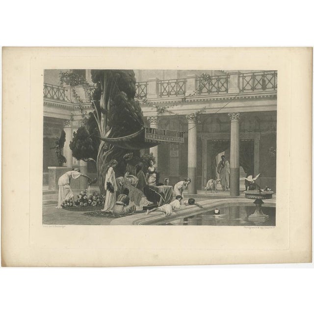 After Gustave Boulanger, The Gynaeceum, Classical Roman Courtyard, 1880, Photogravure For Sale - Image 3 of 9