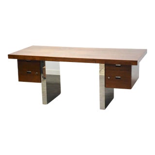 Roger Sprunger for Dunbar Walnut Executive Desk For Sale