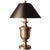 Classical Urn Form Medium Table Lamp in Antique-Burnished Brass with Black Shade Designer: Chapman & Myers Height: 24"...