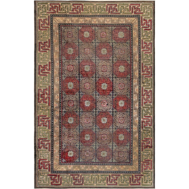 Doris Leslie Blau Antique Chinese Silk Rug For Sale