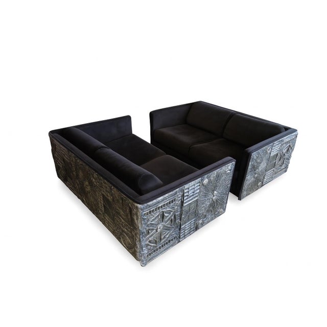 Mid 20th Century Adrian Pearsall Brutalist-Inspired Two-Cushion Sofa Loveseat (2 of 2) For Sale - Image 10 of 12