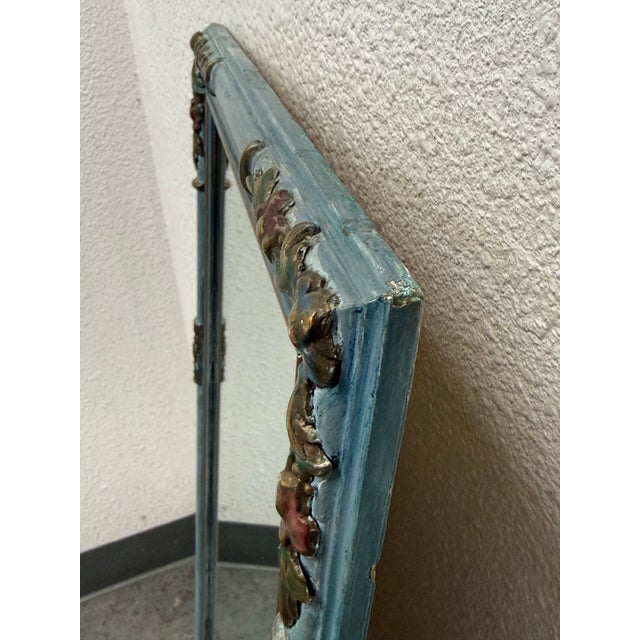 Distressed Ornate Leaning Mirror, Vintage For Sale - Image 4 of 12