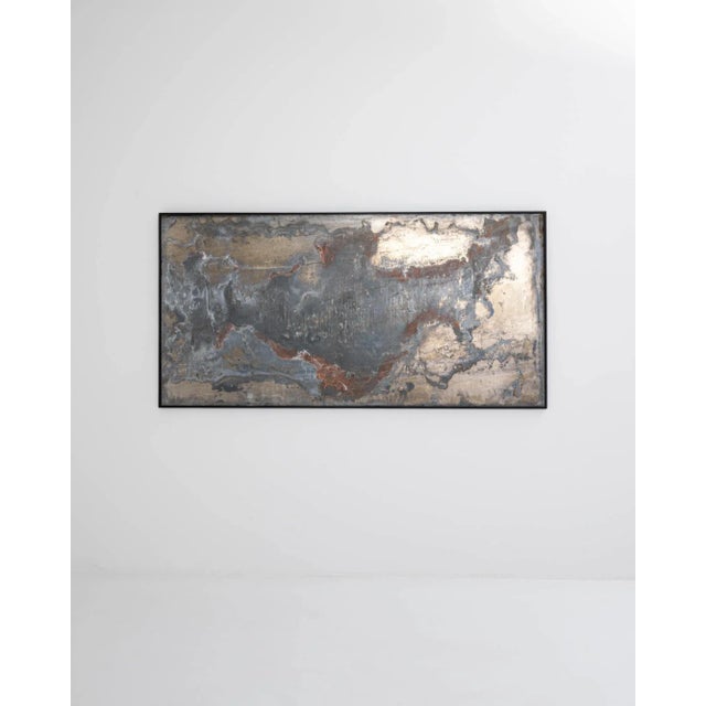 Abstract Metal Artwork in Wooden Frame For Sale - Image 11 of 13