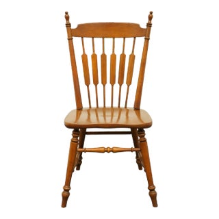 Tell City Furniture Hard Rock Maple Colonial Style Cattail Back Dining Chair For Sale