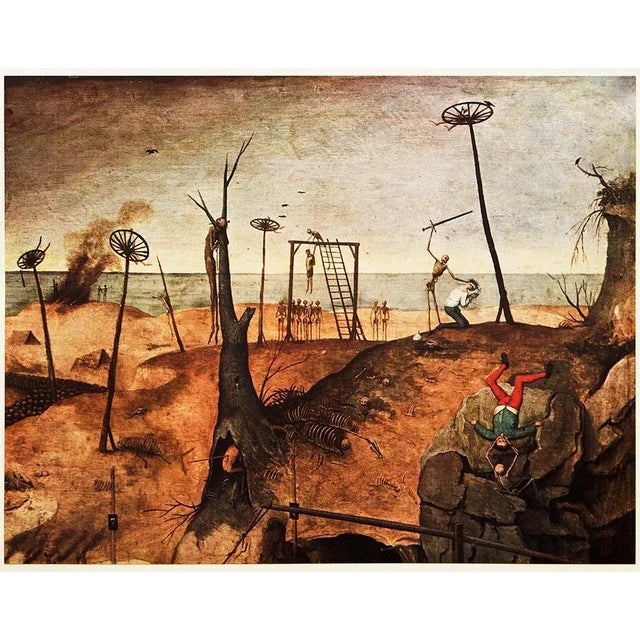 Paper 1954 After P. Bruegel "Detail of the Triumph of Death" First Edition Photogravure For Sale - Image 7 of 8