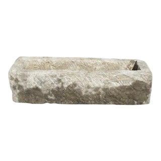 Hand Chiseled Stone Trough 19 For Sale