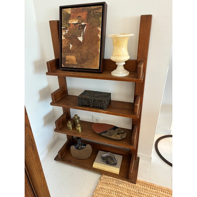 Vintage Wooden Bookshelf, Francem 1940s For Sale - Image 13 of 18