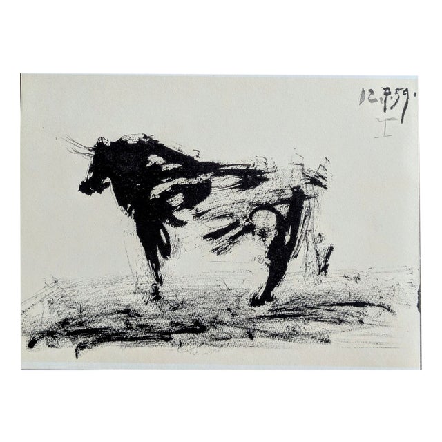 Pablo Picasso, Bull, 1962, Double-Side offset Lithograph For Sale