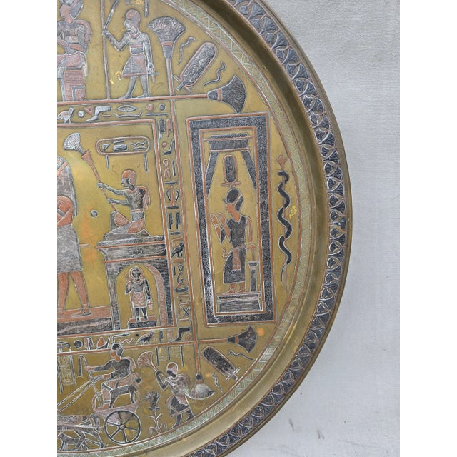 Vintage Egyptian Revival Tray For Sale In Los Angeles - Image 6 of 7