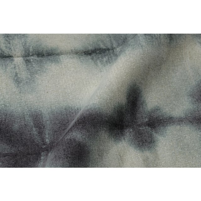 Textile Rug & Kilim’s Indian Dhurrie Rug in Cream, Gray and Black Geometric Patterns For Sale - Image 7 of 10