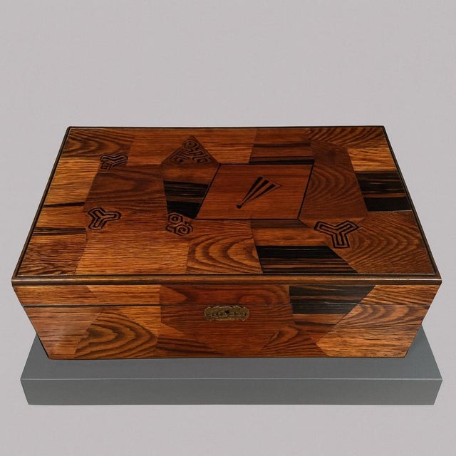 Japanese Meiji Marquetry Travel Secretary Desk, 1890s For Sale - Image 6 of 6
