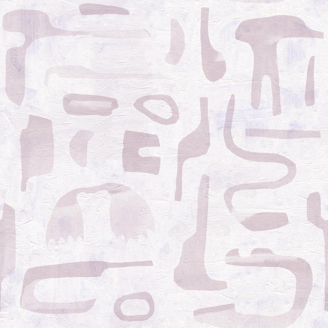 Contemporary Canvas Wallpaper by Susan Hable in Mauve For Sale - Image 3 of 3