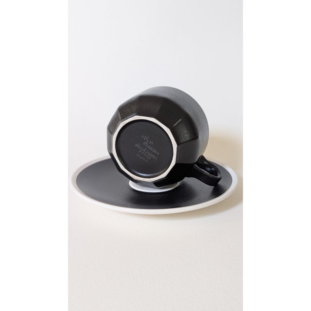 Vera Neumann 1960s Vera for Mikasa Black Pepper Cup & Saucer For Sale - Image 4 of 7