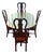 Vintage Banded Mahogany Double-Pedestal Dining Table (Seats 10-12) With 2 Documented 1971 Hickory Mfg. Co. Chairs & 2 Queen Anne-Style Armchairs For Sale