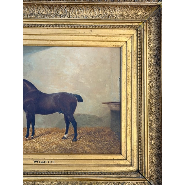 19th Century Equestrian Oil Painting of “Wildfire” For Sale - Image 4 of 7