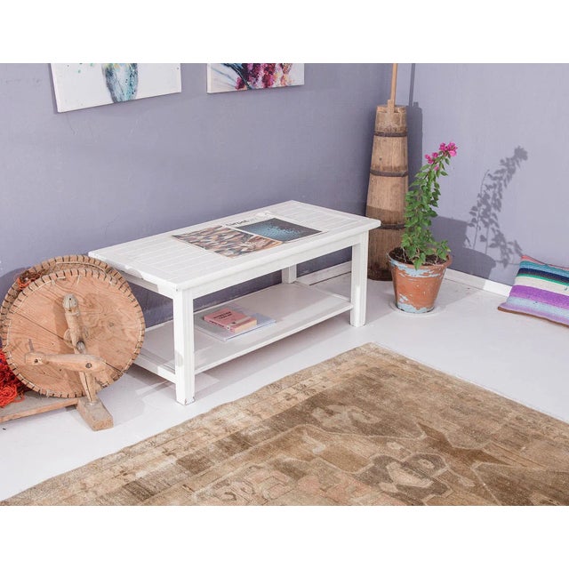 Vintage Washed Out Kars Wool Rug For Sale In Los Angeles - Image 6 of 6