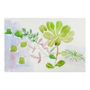 Contemporary Leafy Botanical Watercolor Painting